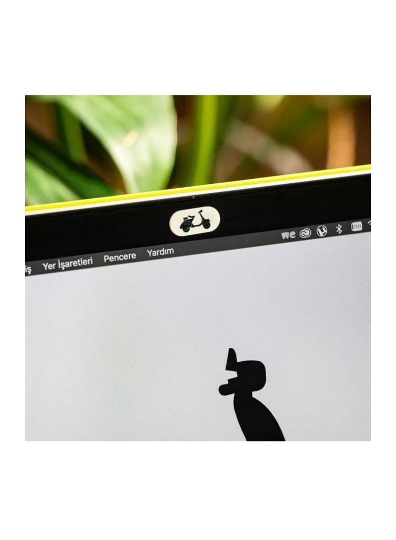 Funsy Laptop & Tablet Camera Cover | Scooter | Mini | White - Image 2
